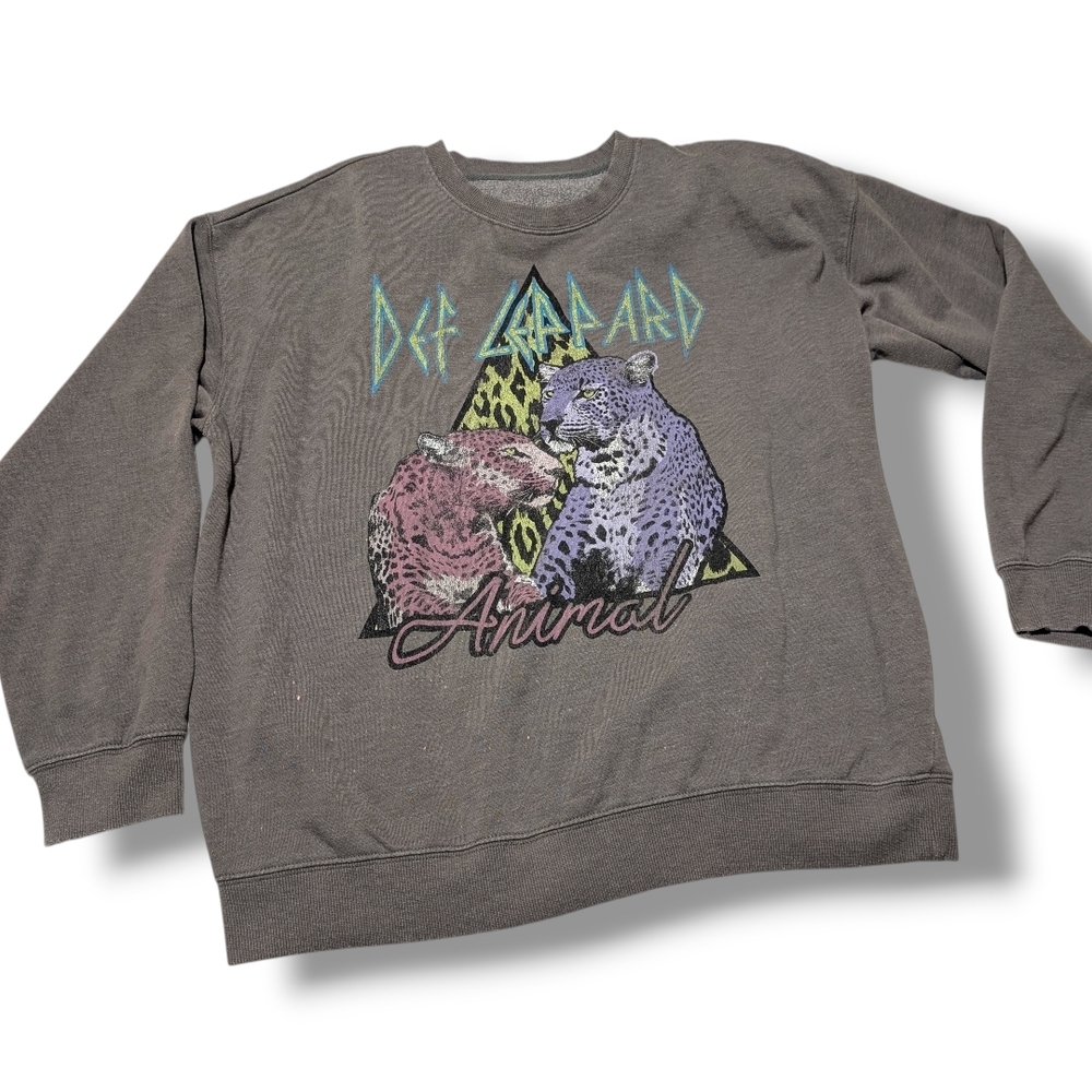 Vintage 1980s Def Leopard Concert Merch Sweatshirt, Size Xl